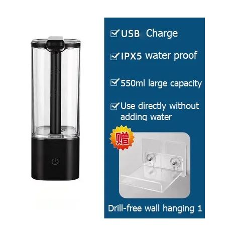 (Modèle rechargeable 2) Distributeur de savon automatique mains libres 500 ml, distributeur de gel hydroalcoolique sans contact, distributeur de savon liquide à capteur intelligent pour cuisine et sal (1/5)