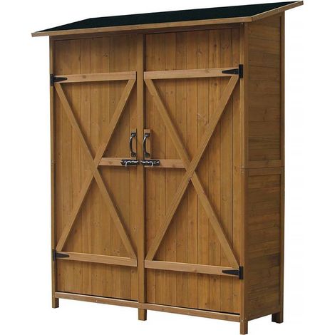 Gartenschrank "Espacio" - 140 x 49 x 162 cm - Braun