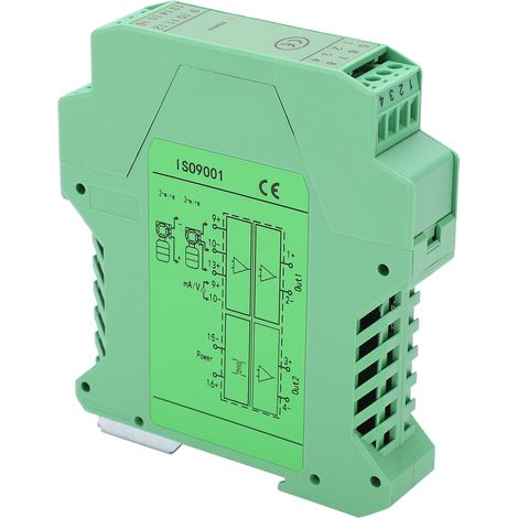 Isolateur de signal CC 1 entrée 2 sorties transmetteur courant tension conditionneur sur rail DIN GLG (1/5)