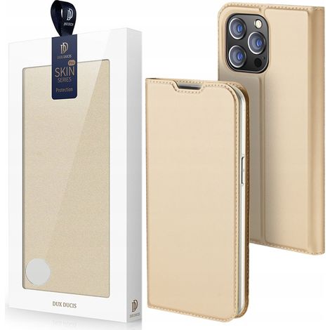 Étui Dux Ducis Skin Pro avec rabat pour iPhone 14 Pro Or (1/5)