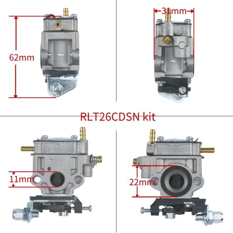 Carburateur pour machines de jardin RLT26CDSN 26 cm³ WYJ364, kit avec accessoires HLT25CNB (1/4)