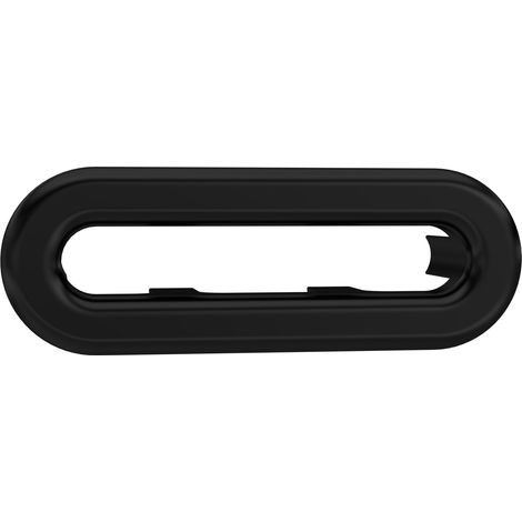 Ceramic Accessories Traditional Oval Overflow Cover - 50mm x 26mm - Matt Black
