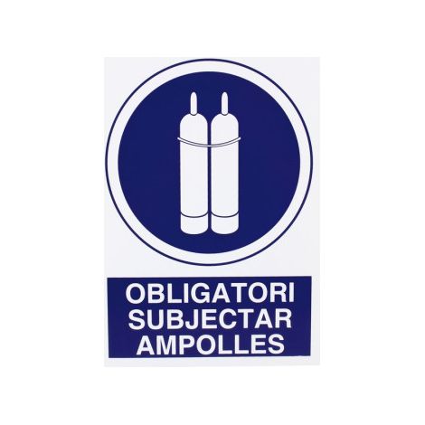 COFAN señal poliestireno 297x210 mm obligatori subjectar ampolles