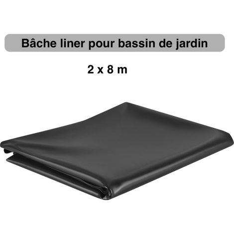 Bâche - Liner Bassin 2 X 8 m , 0,5mm d'épaisseur. Qualité et Performante. Mise en place Facile (1/5)