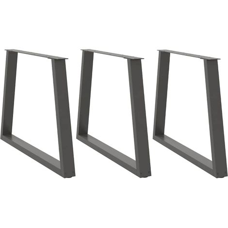 Esstisch Beine V-Form 3 Stück Anthrazit 100x(72-73,3) cm Stahl