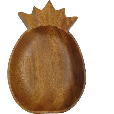 Signes Grimalt Ananas-Utensilientablett  Braunes Tablett – 4 x 26 x 15 cm