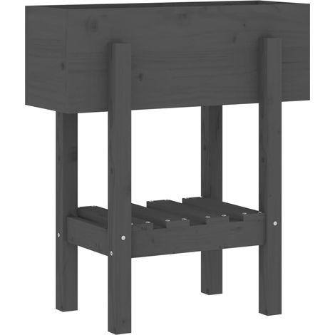 Maison Exclusive - Fioriera da Giardino Grigia 62x30x69 cm Legno Massello di Pino