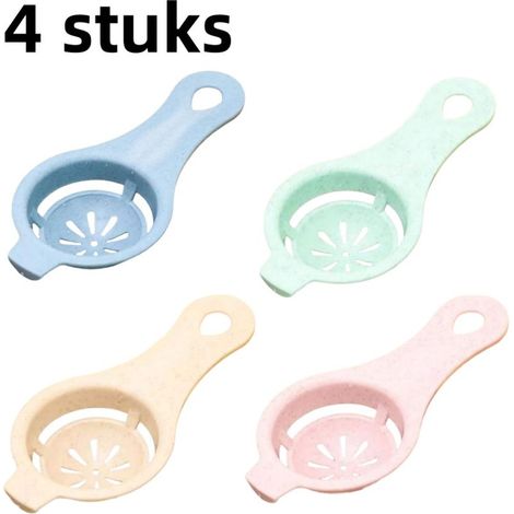Set of 4 egg white separators with filter for cooking and baking, assorted colors (1/5)