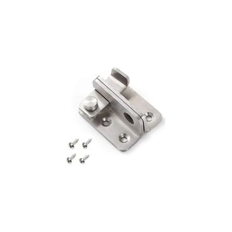 Porte Cadenas Petite Antivol Loquet,Acier Inoxydable Cadenas Verrou à Bascule Verrous de Porte de sécurité,Gauche Ouvert, Argent (1/5)
