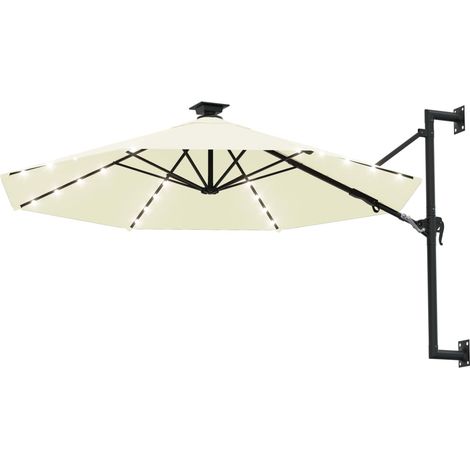 Maison Exclusive - Sonnenschirm zur Wandmontage mit LEDs 300 cm S
