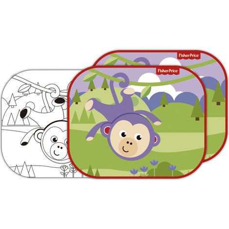 Protecteurs Solaires Pour Fenêtres motif singe violet - 2 unités (1/4)