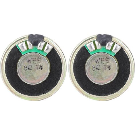 Mini haut-parleur stéréo, haut-parleur 28 mm, diamètre clair, 2 pièces 8 ohm 1 W avec coque en métal pour l'industrie. (1/5)