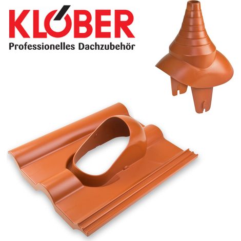 Klöber Dachdurchführung DN 100 Rot Sat Antennen Durchgang Frankfurter Pfanne (1/5)