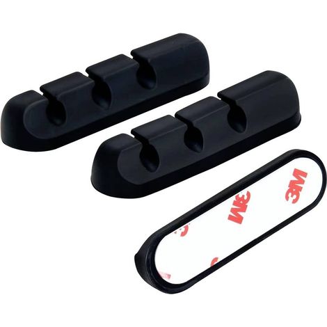 TRU COMPONENTS T24CA080 Support de câble autocollant TC-12888592 Plage de Ø du faisceau 6 mm (max) noir 3 pc(s)