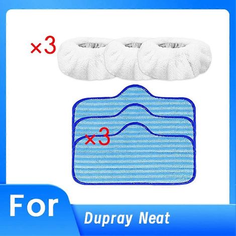 Tampons en microfibre réutilisables pour nettoyeur vapeur Dupray Neat, lingettes de rechange, chiffons réutilisables et petits bonnets (1/5)