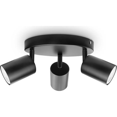 EASYCOMFORT Amélioration de l'habitat éclairage led plafond anti-éblouissement plafond lampes de projecteur lumineux éclairage couloir chambre salon plafonnier est lumière blanche 3 noir (1/5)