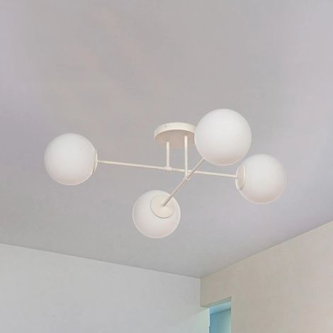 [GEBRAUCHT] B-Ware Moon Deckenleuchte Deckenlampe Glas Metall Sand Deckenbeleuchtung Wohnzimmer