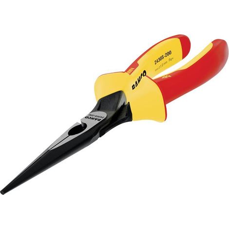 Bahco 2430 S-200 VDE Insulated Flat Nose Pliers, 200 mm