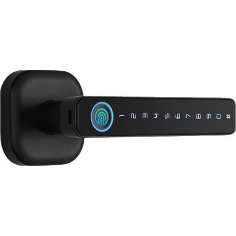 Serrure Intelligente pour Porte Bois avec Empreinte Code Bluetooth TTlock et Carte M1 Version Noire (1/5)