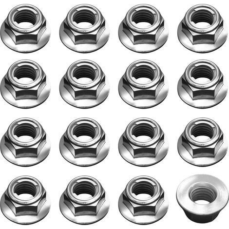 16 Écrous D'Échappement Hexagonaux M8, Goujons D'Échappement M8 X 1,25, Écrous De Collecteur D'Échappement De Voiture，Goujons Autoblo Quants, Adaptés Bmw E30 Série 3