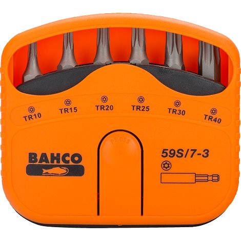 BAHCO - Jeu d'embouts 1/4" pour vis TORX® Tamper 22 mm x 65 mm x 75 mm - 7 pcs (1/2)