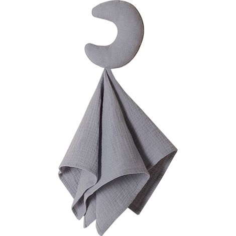 1 serviette de réconfort pour bébé, forme de lune, tissu coton doux, idéal pour apaiser et accompagner le sommeil (1/5)