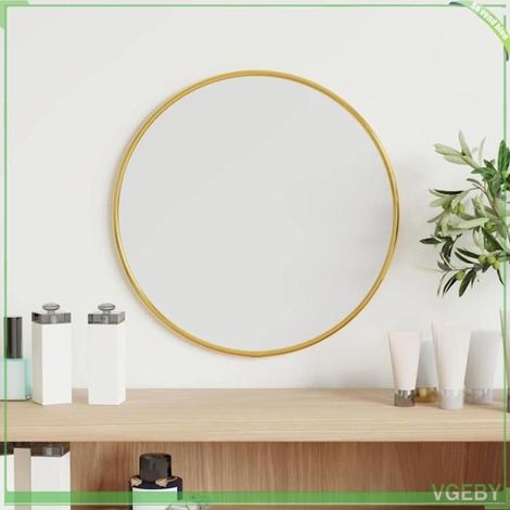 348179 Miroir mural Doré  30 cm Rond (1/5)