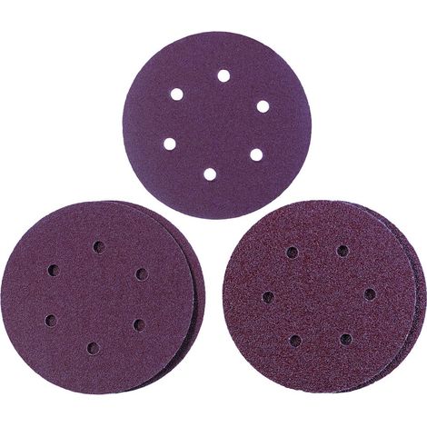 EINHELL Disques abrasifs - 125 mm - grains P40, P80 et P120 - lot de 5 (1/2)
