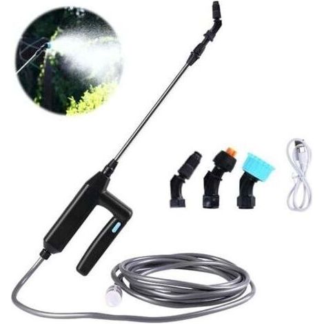 Pulverisateur Electrique, Pulverisateur pour Toiture, 7.4V/1A Pulverisateur de Jardin Electrique, Pulvérisateur à Batterie avec 3 Buses Et 5M de Tuyau, USB Rechargeable, pour Pelouse, Jardin (1/4)