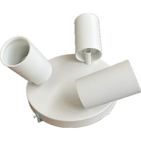 Plafonnier saillie blanc socle Ø 196mm 3 spots orientables douille GU10 (lampe non incl) 230V IK06 IP20 ORION LINE (1/4)