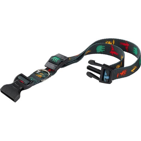 Ferplast CLUB C CIRCUS Collare per cani in nylon. 3 misure. Variante C25/70 - Misure: A: 45-70 cm B: 25 mm - Nero (1/2)