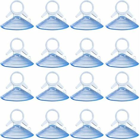 Lot de 40 ventouses en PVC transparent sans crochets - Ventouses rondes en plastique adhésif puissant pour voiture, pare-soleil, fenêtre, salle de bain, cuisine (1/5)