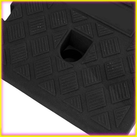 keenso Rampe de trottoir Rampe de bordure d'allée 13 cm de hauteur, portable, légère, conception de boucle, rampe moto rampe Noir (1/5)