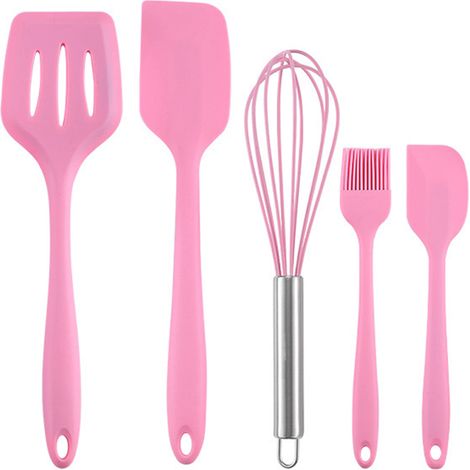 Ensemble d'ustensiles de cuisine, 5 spatules en silicone - Kit d'outils de cuisine (1/5)