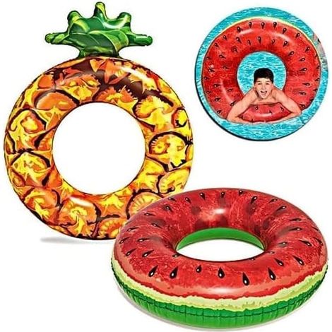 TrAdE Shop Traesio - Ciambella Galleggiante Salvagente Gonfiabile Mare Piscina Forma Anguria Ananas 019960 - (1/5)