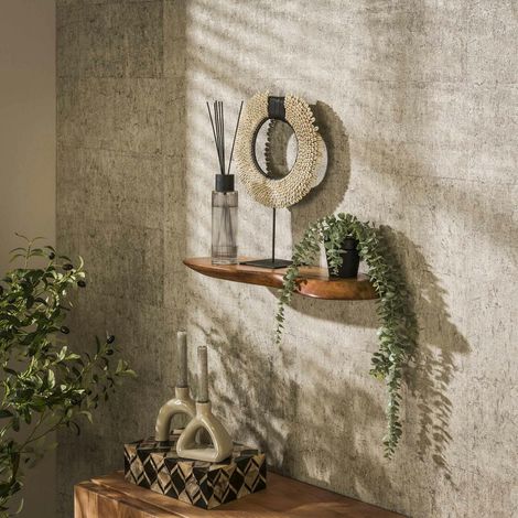 Etagère murale organique en bois d'acacia 60 cm MELBOURNE (1/5)