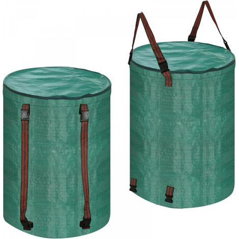 Sac de jardin réutilisable pour feuilles et ordures de pelouse, parfait pour enlever les feuilles, nettoyer la cour, Lot de 2(272L+48 Gallons) (1/5)