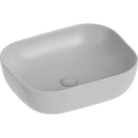 Lavabo d'appoggio grigio in ceramica da 50,5 x 40,5 cm - Serie Nature (1/3)