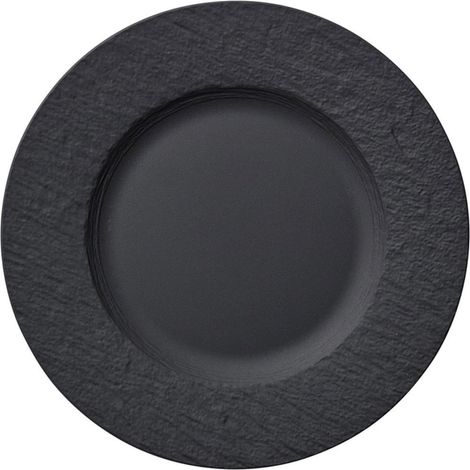 Assiette à Dessert Noir, Lave-Vaisselle, Compatible Micro-Ondes Petite Assiette, Vaisselle en Céramique, Porcelaine (1/5)