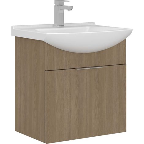 Mobile lavabo "Purus 55" - 55 x 50 x 58 cm - Rovere Sonomo (1/3)
