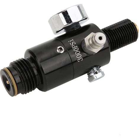 Régulateur de pression pour réservoir d'air de paintball : filetage d'entrée 5/8" 18UNF, pression de sortie 3 000 psi, pression de sortie 800 psi (1/5)