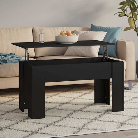 vidaXL Coffee Table Black 101x49x52 cm Engineered Wood (1/5)