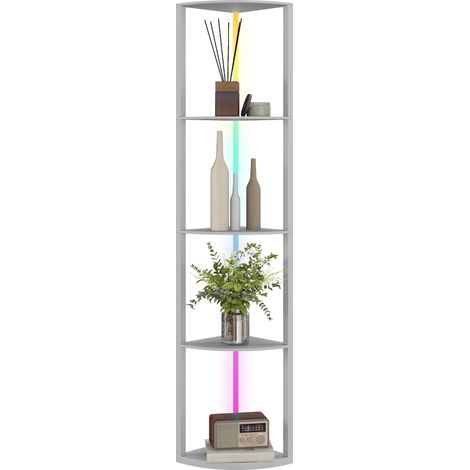 LED Stehlampe 5-stufige dimmbar Stehleuchte mit Regal. RGB Farbwechsel. Fernbedienung (1/5)