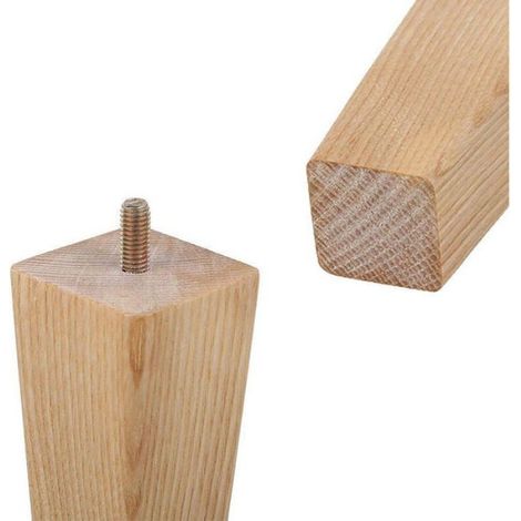 Pieds De Lit - Bois Massif - Hauteur 5 Cm - Pour Lits Canapés Tables Basses - Set De 4 (1/5)