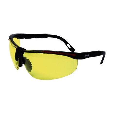 protectionworld 2012008 Lunettes de protection avec protection UV noir, rouge EN 166-1 DIN 166-1