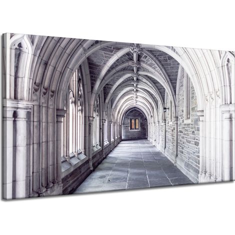 Cuadro sobre lienzo Arquitectura Arcos de corredor 120x70 Estilo barroco