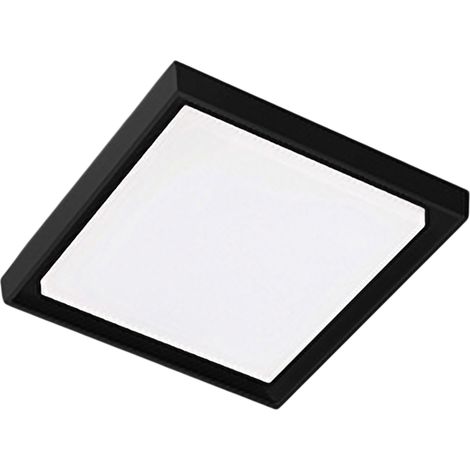Alu Lampada da Parete e Soffitto in Alluminio Pressofuso Grigio Scuro 25W LED 3000K IP54 - Design Quadrato 27x27 cm per Interni ed Esterni (1/2)