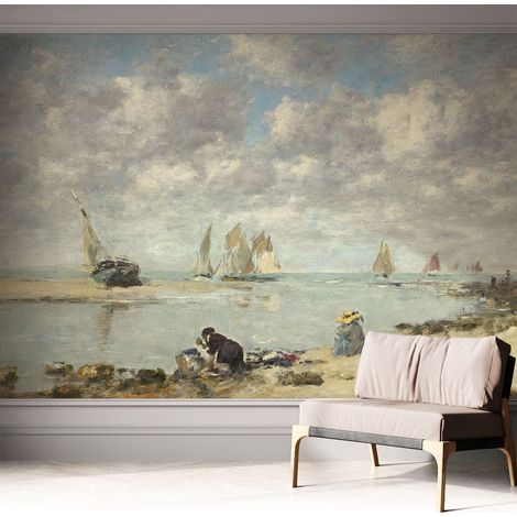 Papier peint adhésif autocollant pour salon chambre à coucher peint imprimé Installation facile Paysages marins 312x219 cm (1/5)