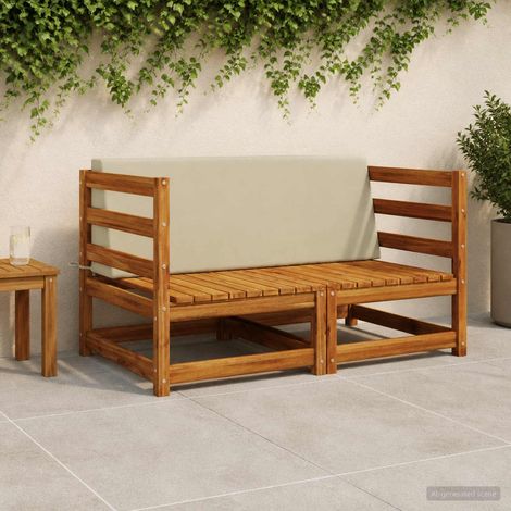 vidaXL Cojín trasero SOEST 100% Poliéster Verde claro 120 x 20 x 40 cm (1/5)