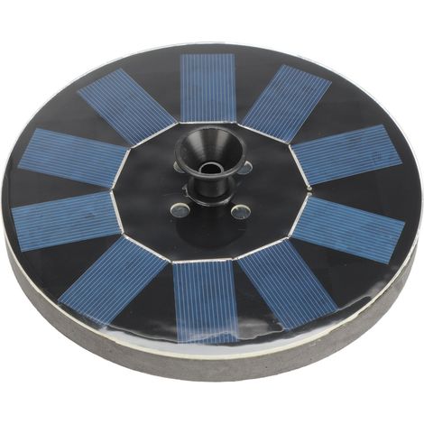 Fontaine solaire ronde flottante 1,4 W avec éclairage pour piscine, bassin et jardin (noir) (1/5)